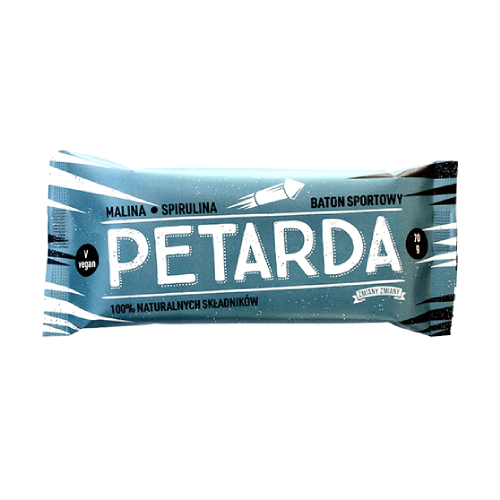 Vegánska tyčinka s malinou a spirulinou, 70 g